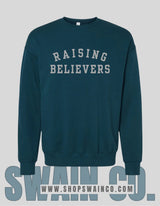 Raising Believers Embroidered Bella Canvas Sweatshirt – Faith Mom
