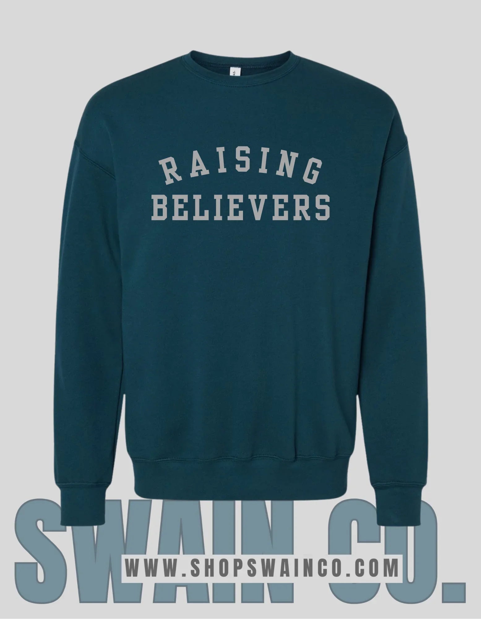 Raising Believers Embroidered Bella Canvas Sweatshirt – Faith Mom