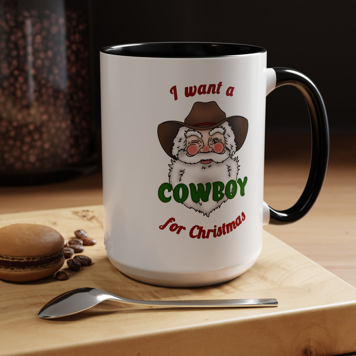 Cowboy for Christmas Accent Coffee Mug (11, 15oz)