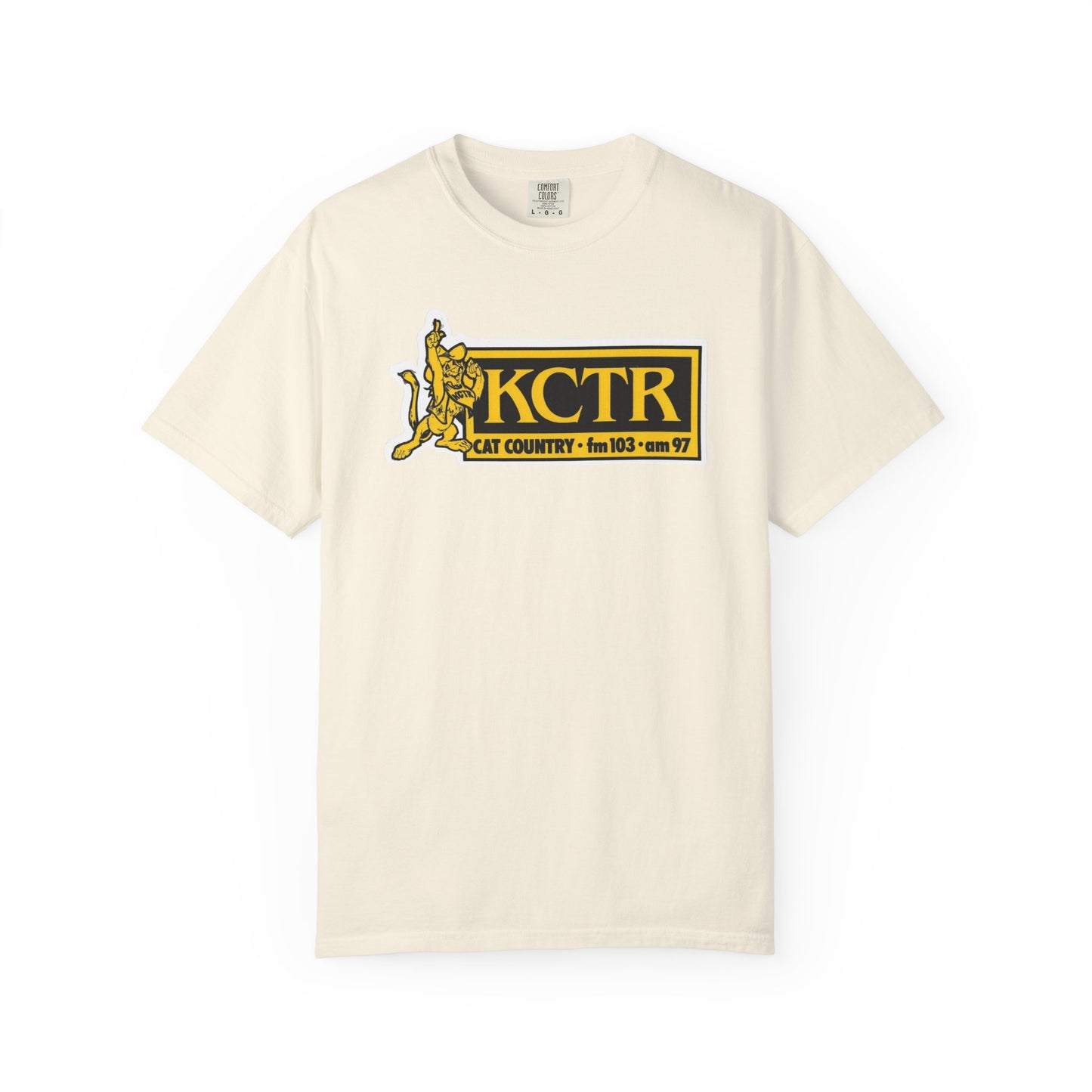 Retro Cat Country 102.9 KCTR Unisex Garment-Dyed T-shirt