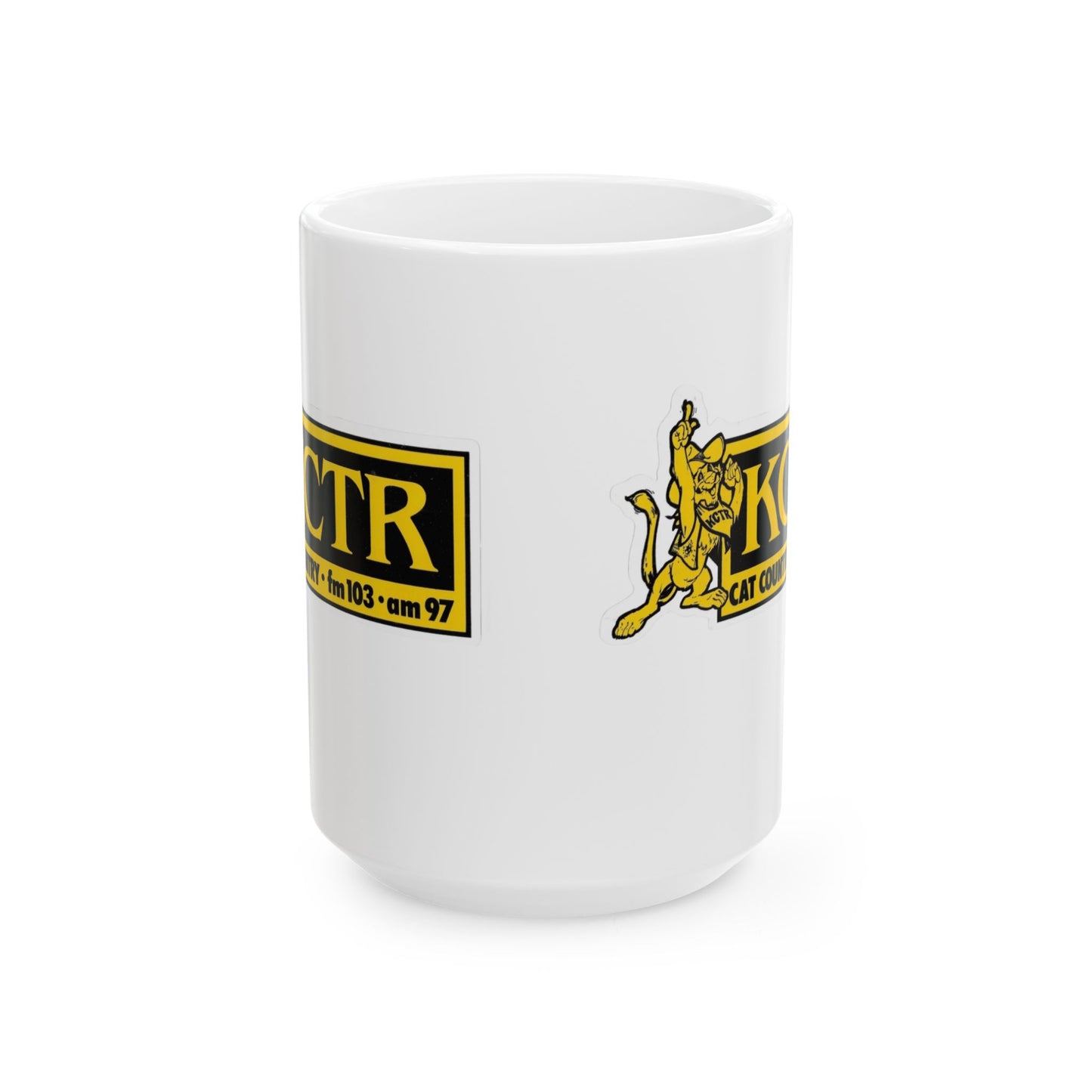 Retro Cat Country 102.9 KCTR Ceramic Mug, (11oz, 15oz)