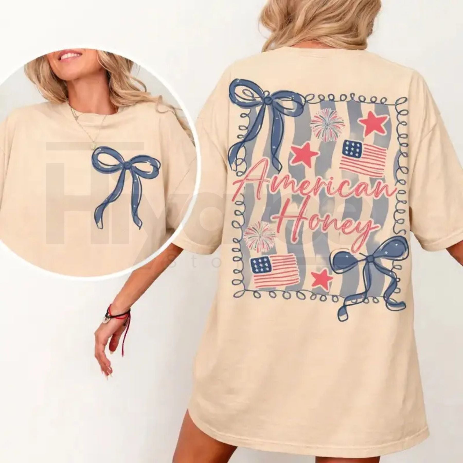 American Honey Coquette 4th of July Vintage Graphic Tee