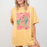 Boho Floral Cowboy Boots Comfort Colors Tee – Western Summer