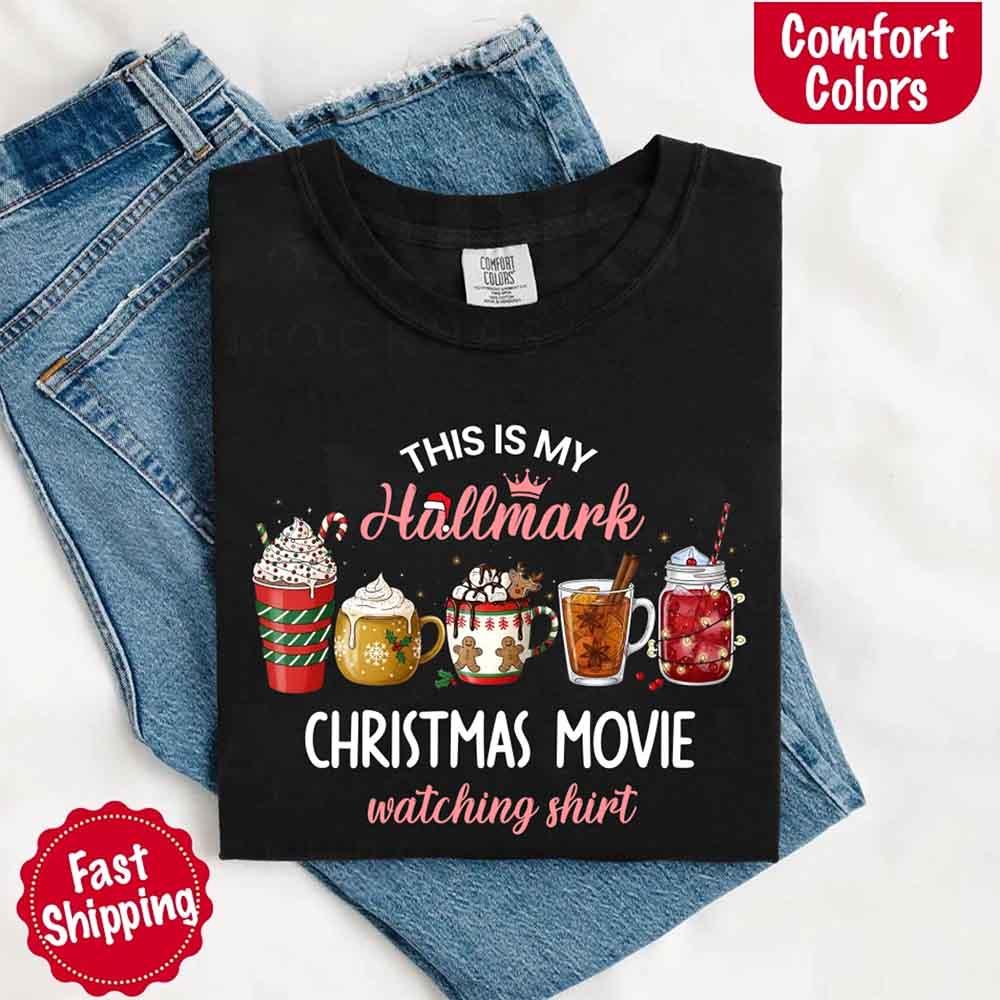 Christmas Movie Comfort Colors Shirt Hallmark Watching Tee
