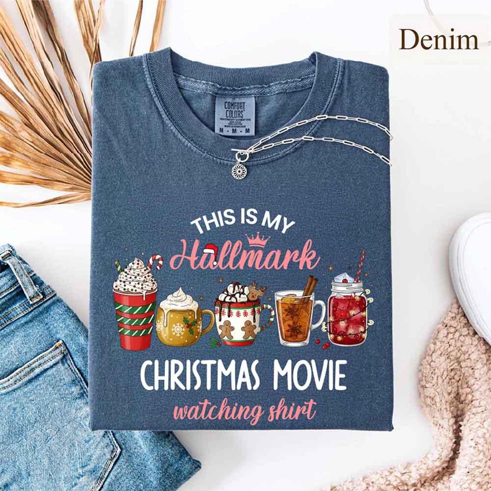 Christmas Movie Comfort Colors Shirt Hallmark Watching Tee