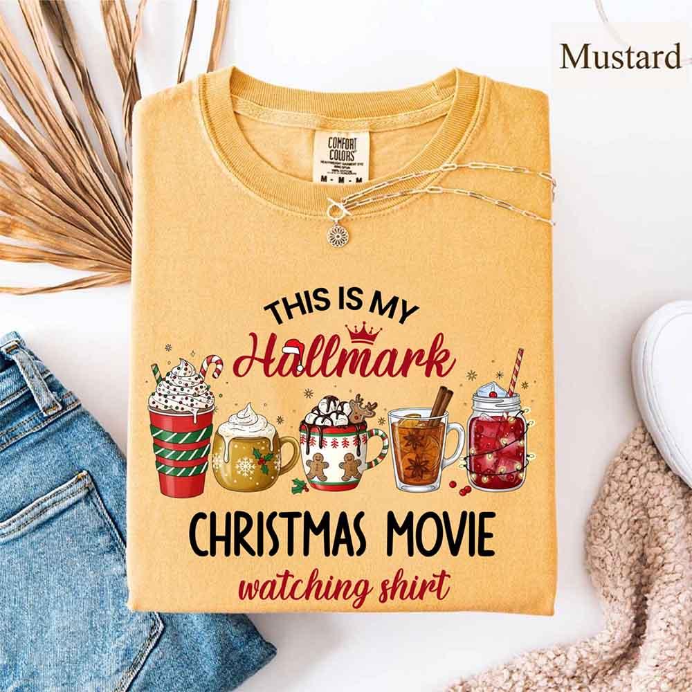 Christmas Movie Comfort Colors Shirt Hallmark Watching Tee