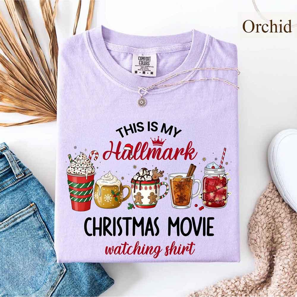 Christmas Movie Comfort Colors Shirt Hallmark Watching Tee
