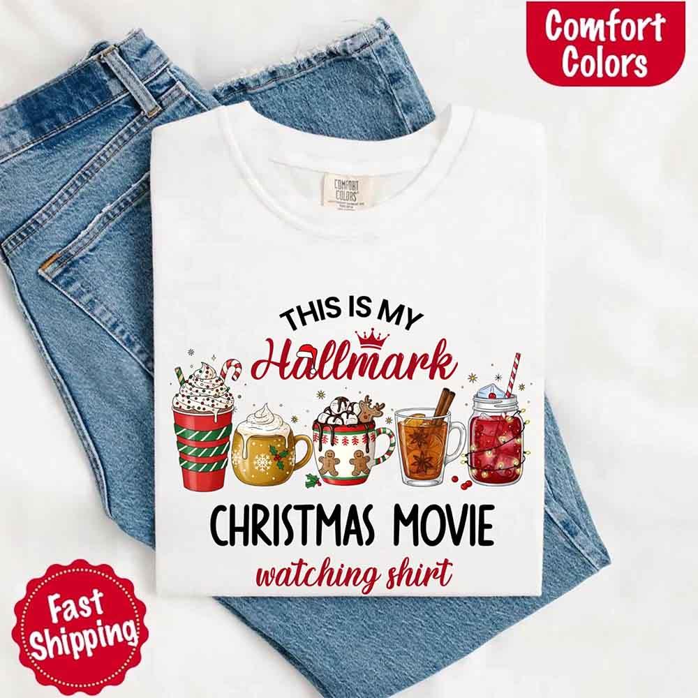 Christmas Movie Comfort Colors Shirt Hallmark Watching Tee