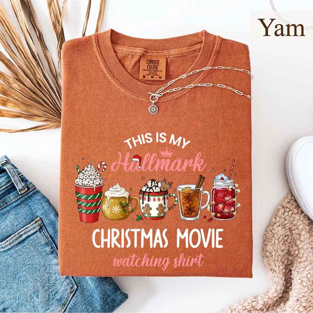 Christmas Movie Comfort Colors Shirt Hallmark Watching Tee