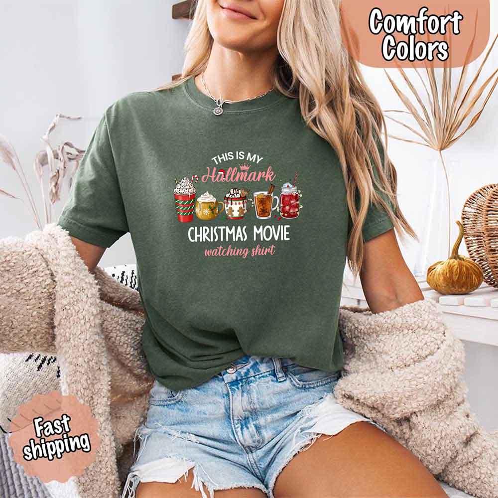 Christmas Movie Comfort Colors Shirt Hallmark Watching Tee