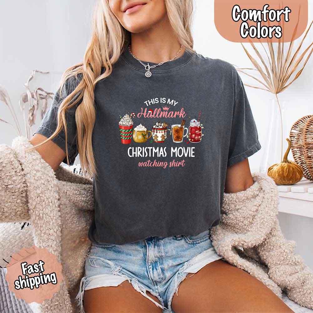 Christmas Movie Comfort Colors Shirt Hallmark Watching Tee