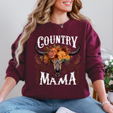 Country Mama, Skull, Western, Country, Mother's Day Sweatshirt