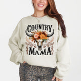 Country Mama, Skull, Western, Country, Mother's Day Sweatshirt