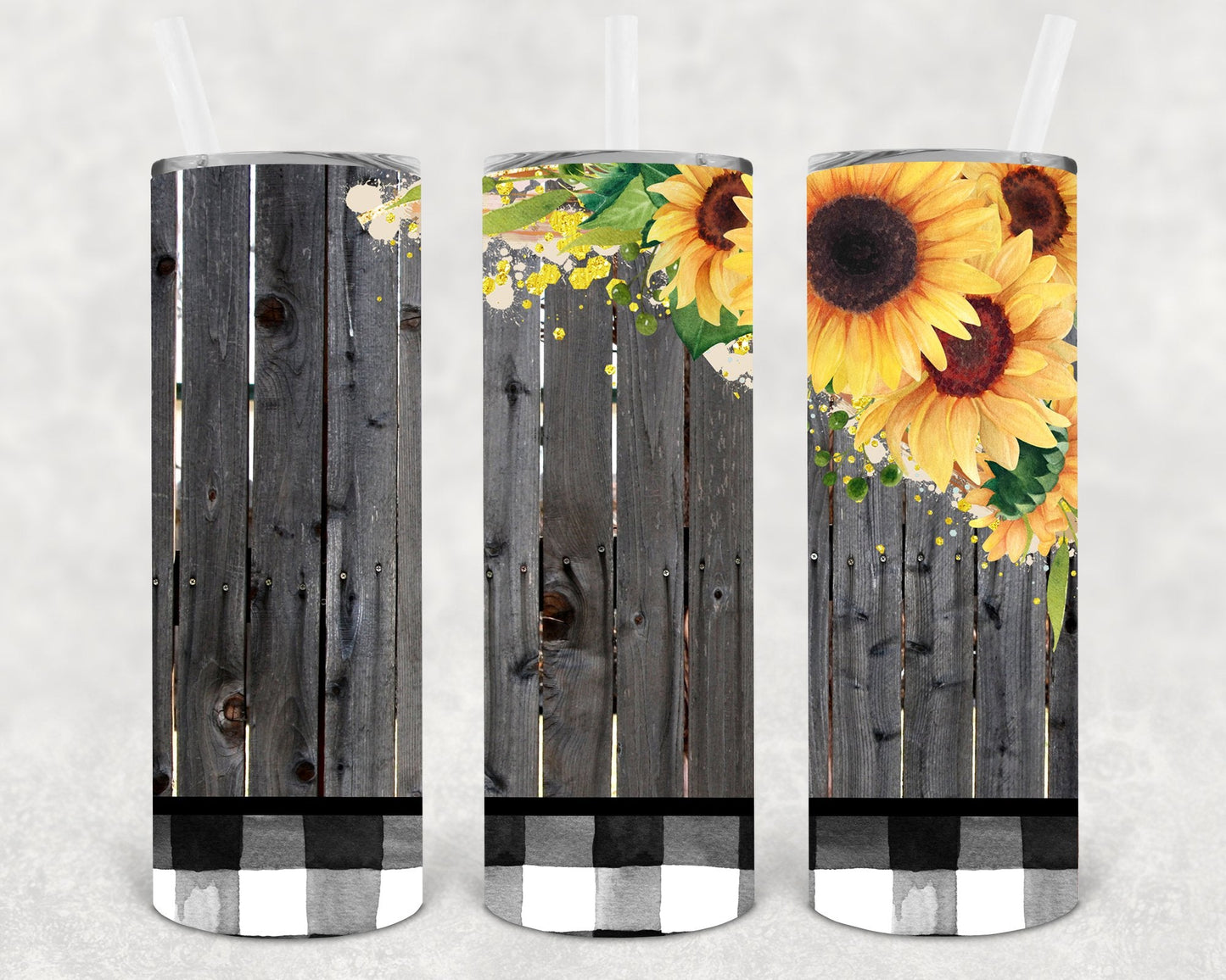 Country Sunflower 20 oz Insulated Skinny Tumbler