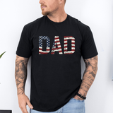 Dad Patriotic American Flag Stars & Stripes Soft Style Tee
