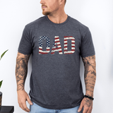 Dad Patriotic American Flag Stars & Stripes Soft Style Tee
