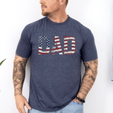 Dad Patriotic American Flag Stars & Stripes Soft Style Tee