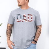Dad Patriotic American Flag Stars & Stripes Soft Style Tee