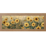 Sunflower Field Wall Art – Golden Botanical Wide Landscape Floral Decor (SB920)