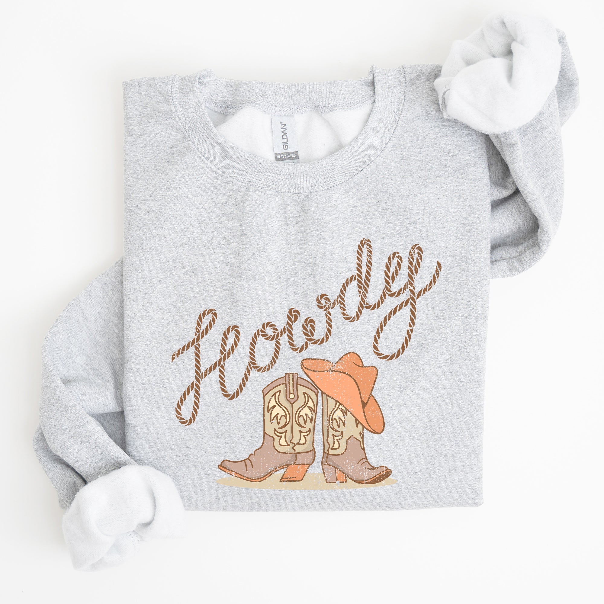 Howdy Cowboy Boots Western Cowgirl Sweatshirt – Country
