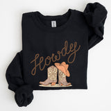 Howdy Cowboy Boots Western Cowgirl Sweatshirt – Country