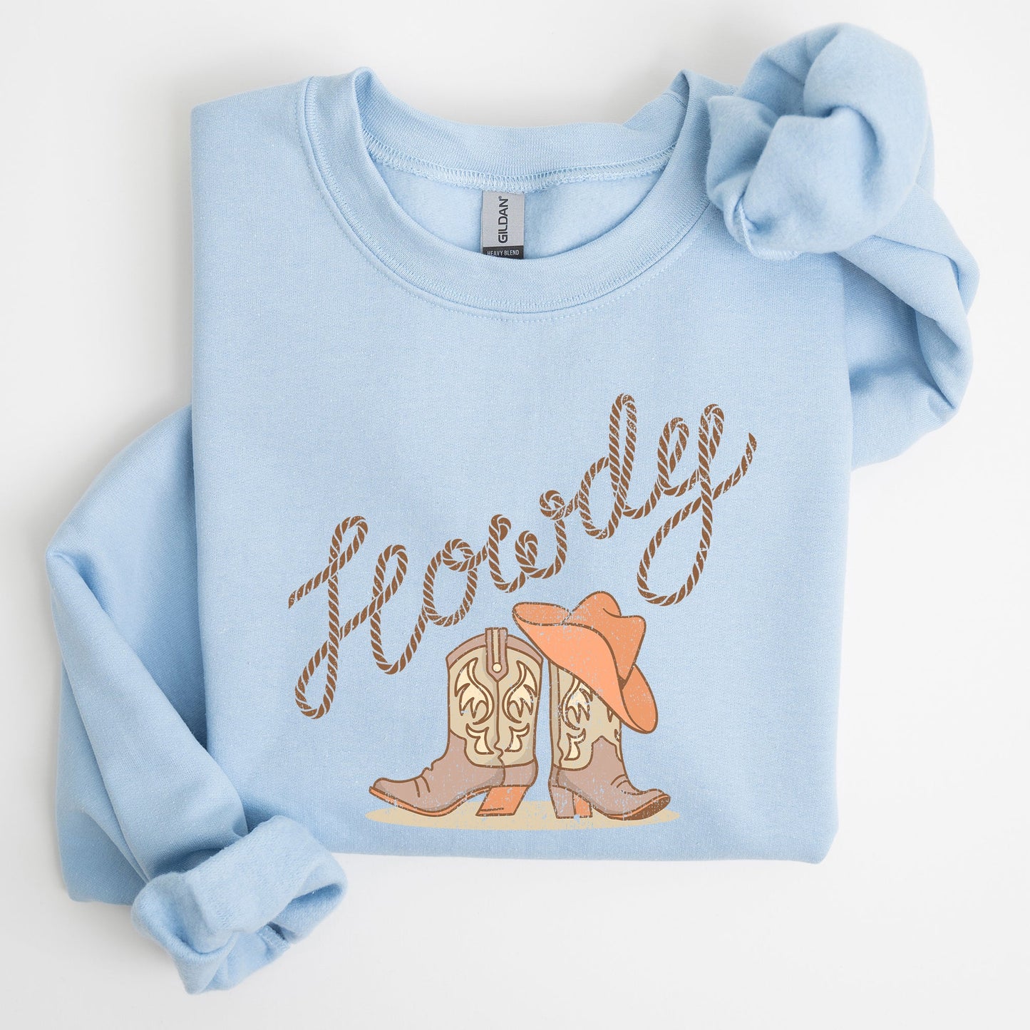 Howdy Cowboy Boots Western Cowgirl Sweatshirt – Country