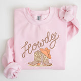 Howdy Cowboy Boots Western Cowgirl Sweatshirt – Country