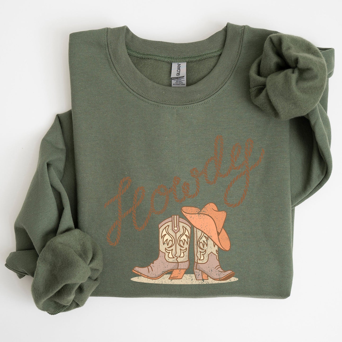 Howdy Cowboy Boots Western Cowgirl Sweatshirt – Country