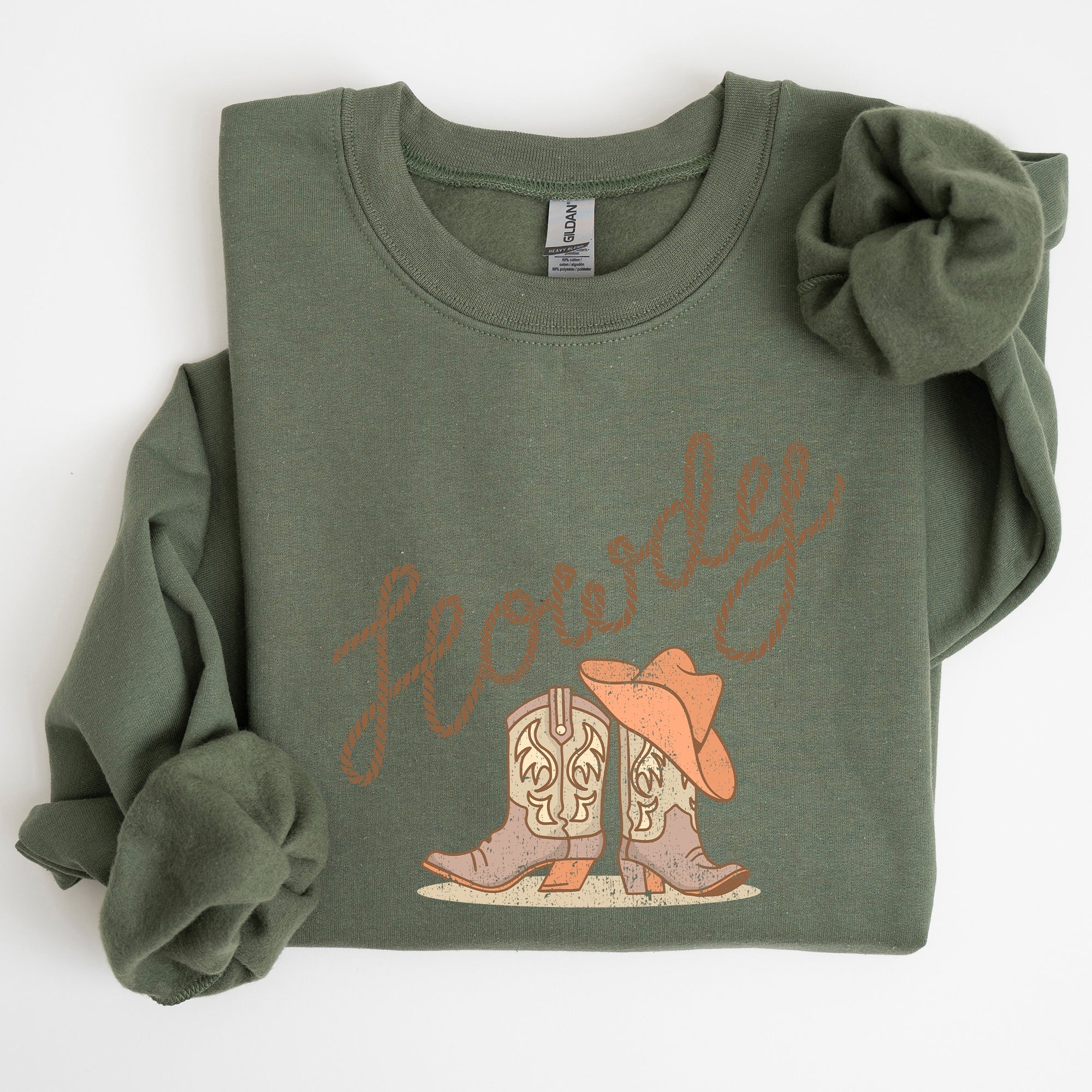 Howdy Cowboy Boots Western Cowgirl Sweatshirt – Country