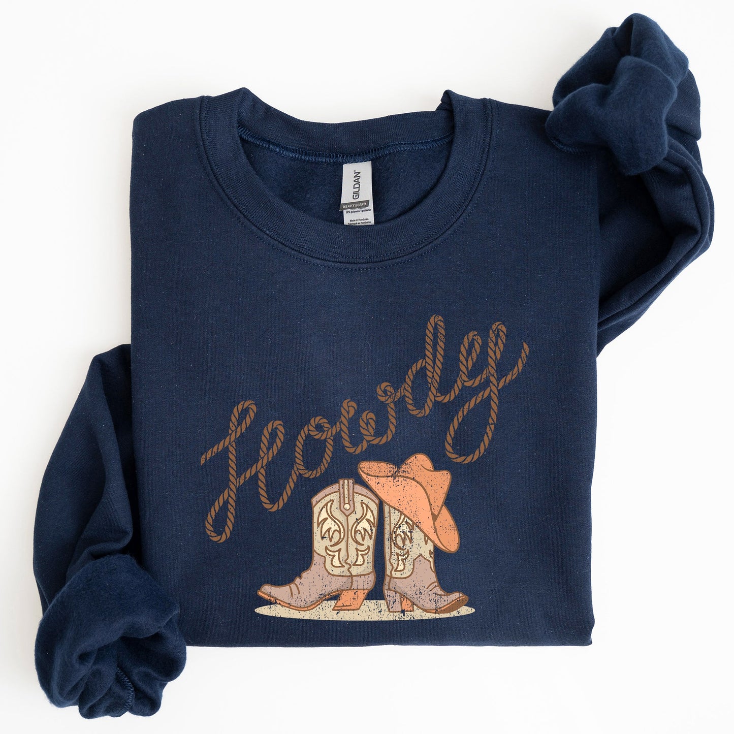 Howdy Cowboy Boots Western Cowgirl Sweatshirt – Country