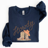 Howdy Cowboy Boots Western Cowgirl Sweatshirt – Country