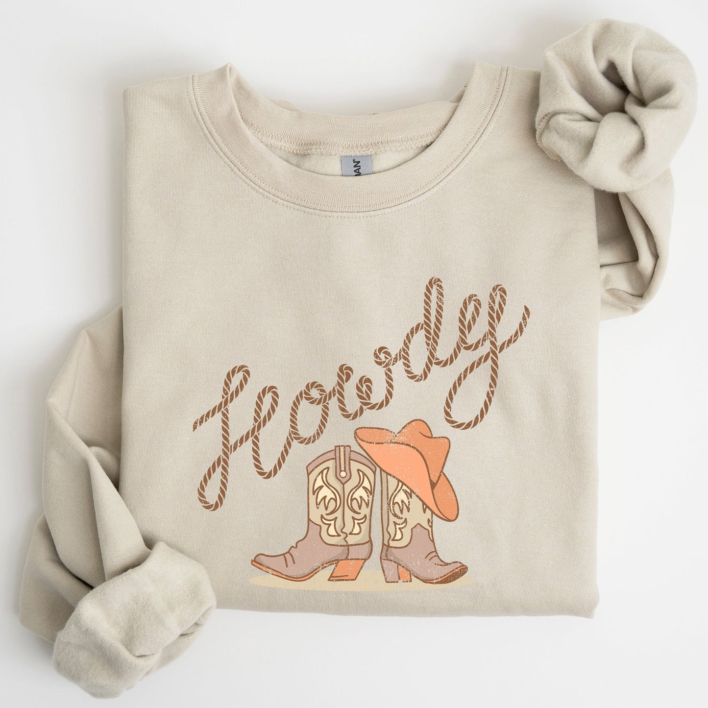 Howdy Cowboy Boots Western Cowgirl Sweatshirt – Country