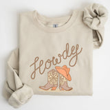 Howdy Cowboy Boots Western Cowgirl Sweatshirt – Country