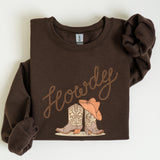 Howdy Cowboy Boots Western Cowgirl Sweatshirt – Country