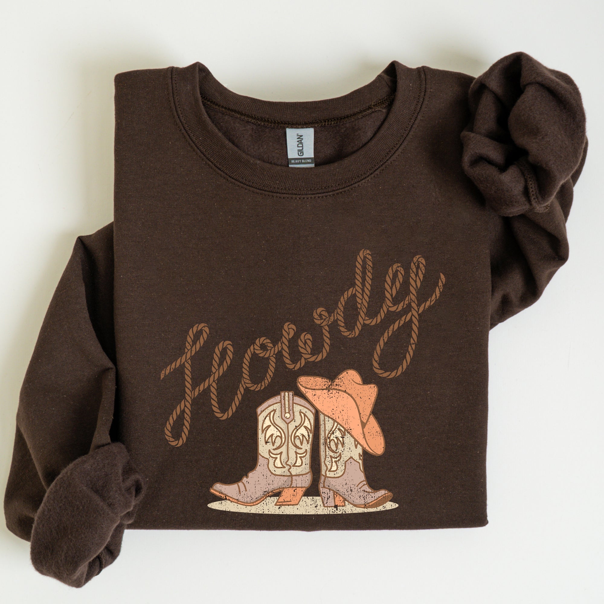 Howdy Cowboy Boots Western Cowgirl Sweatshirt – Country