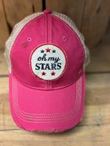 Oh My Stars-distressed Trucker Hat
