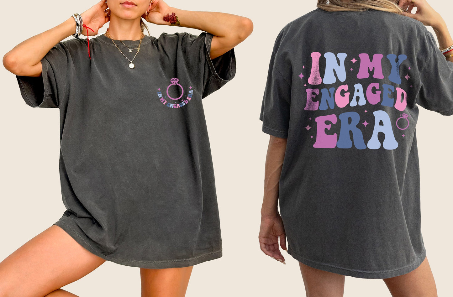 In My Engaged Era Comfort Colors Tee – Bridal Shower Wedding Shirt