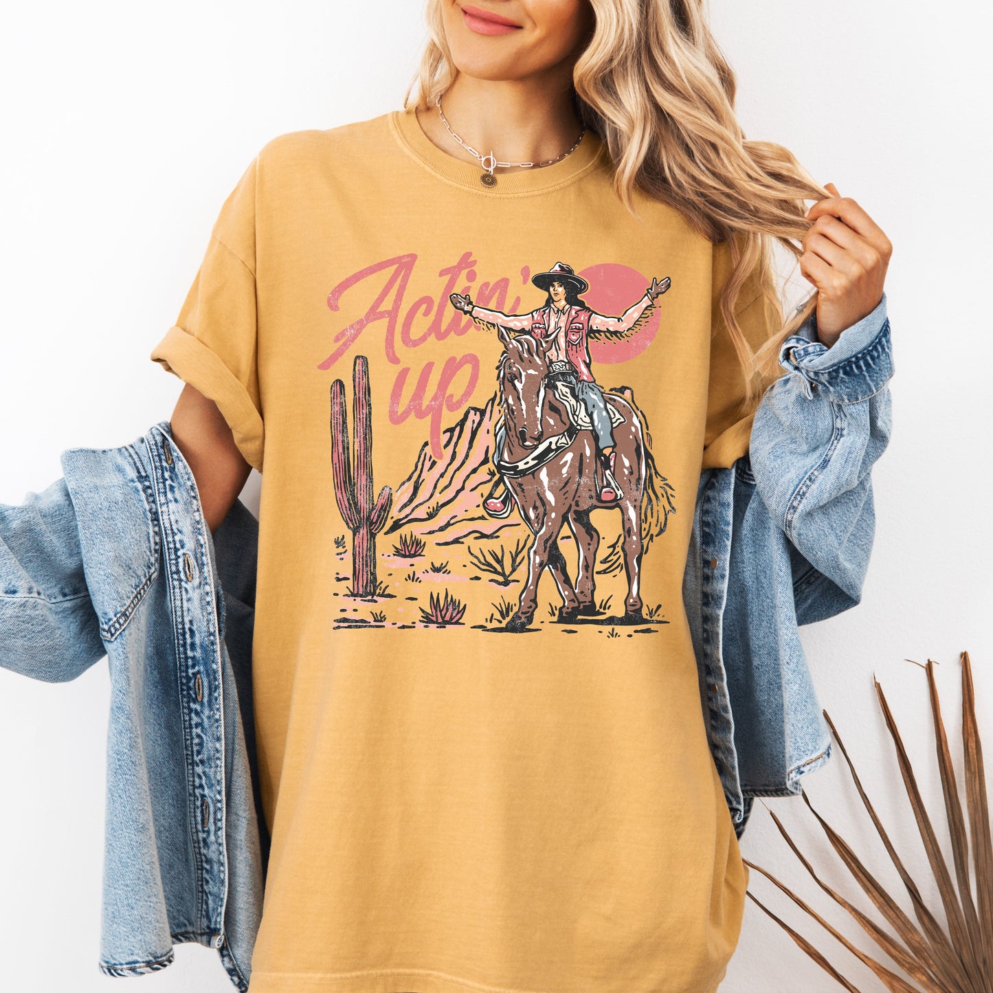 Actin' Up Cowgirl Western Comfort Colors Tee – Mother's Day