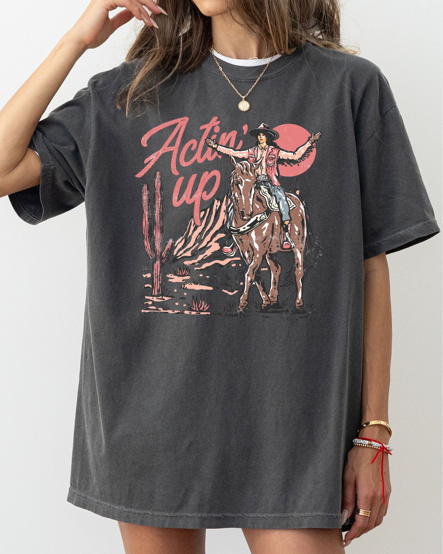 Actin' Up Cowgirl Western Comfort Colors Tee – Mother's Day