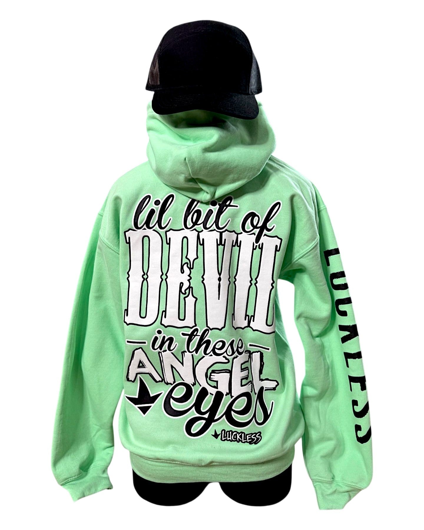 Lil Bit of Devil in These Angel Eyes Hoodie – Country Tee
