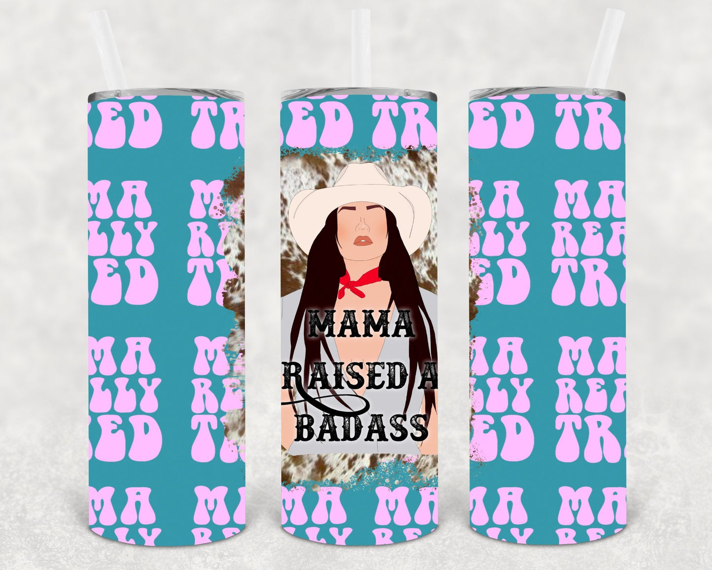 Mama Raised a Bada** 20 oz Insulated Skinny Tumbler