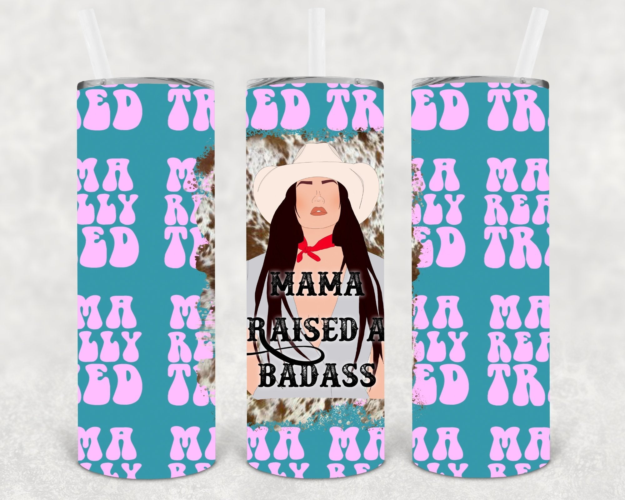 Mama Raised a Bada** 20 oz Insulated Skinny Tumbler