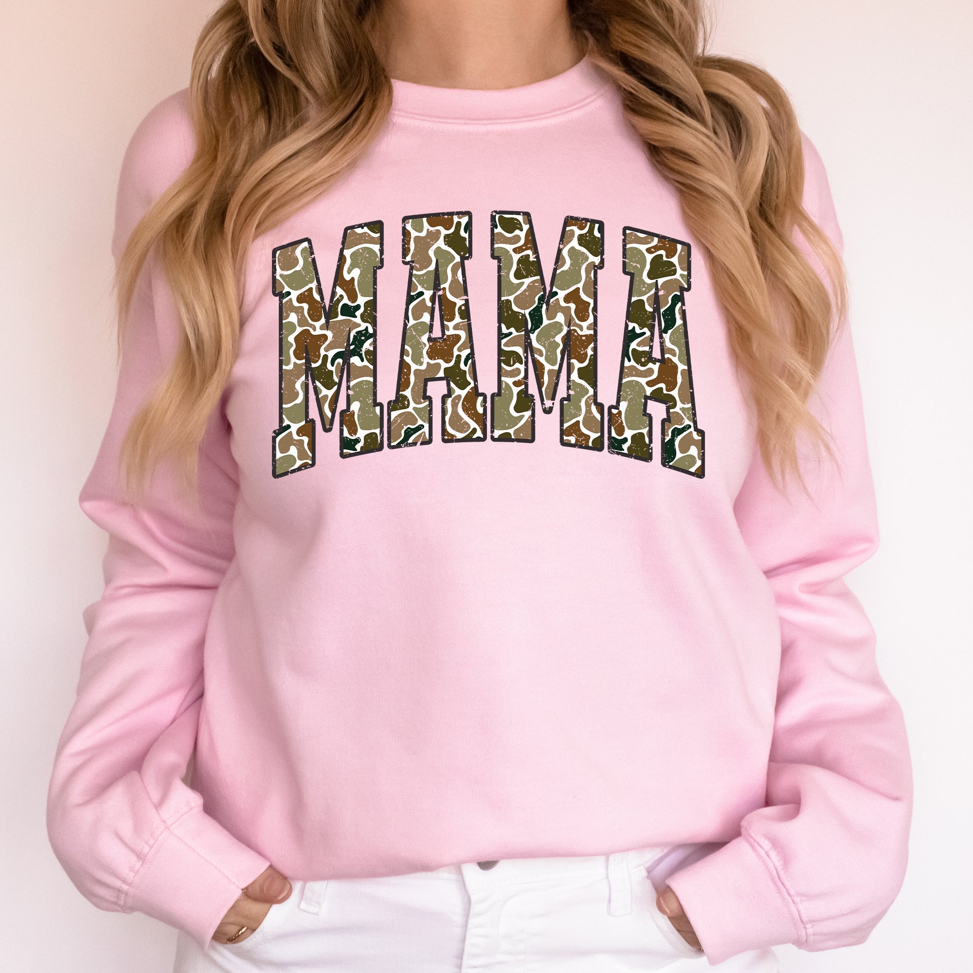 Mama Camo Hunting Retro Sweatshirt – Mother's Day Gift