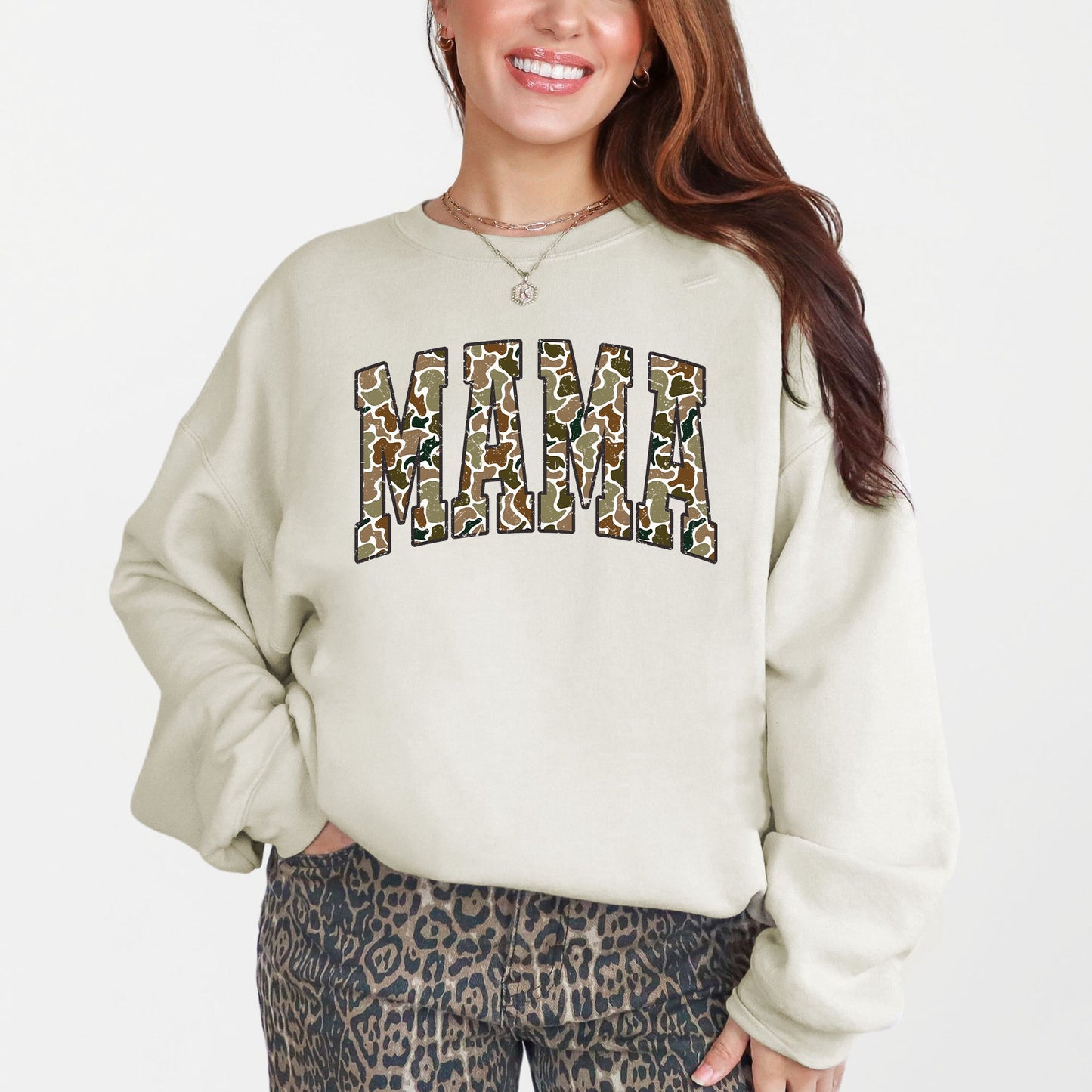 Mama Camo Hunting Retro Sweatshirt – Mother's Day Gift