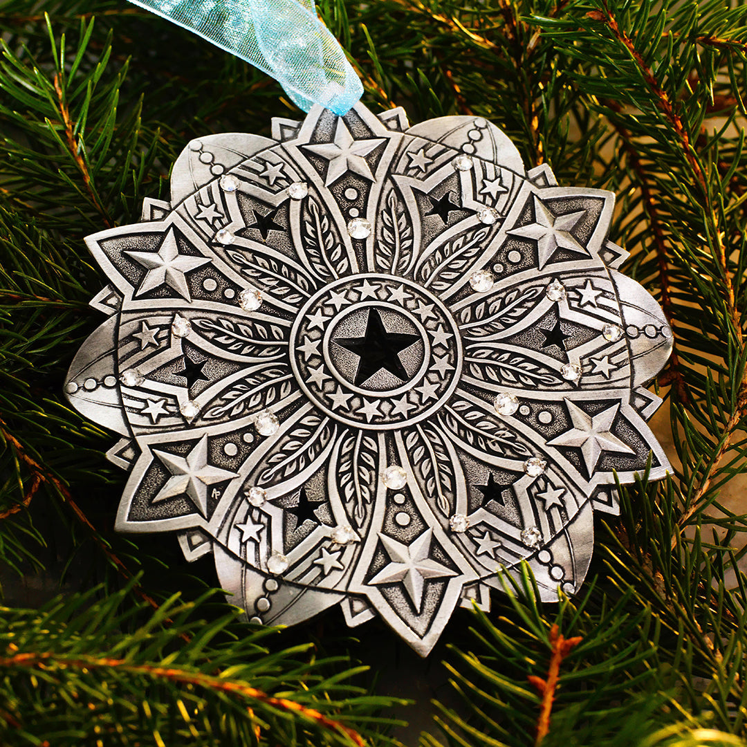 Star Spangled Snow Crystal 2026 Ornament (Aluminum)