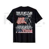 Stand for Freedom Vintage Patriotic American Flag Soldier Tee
