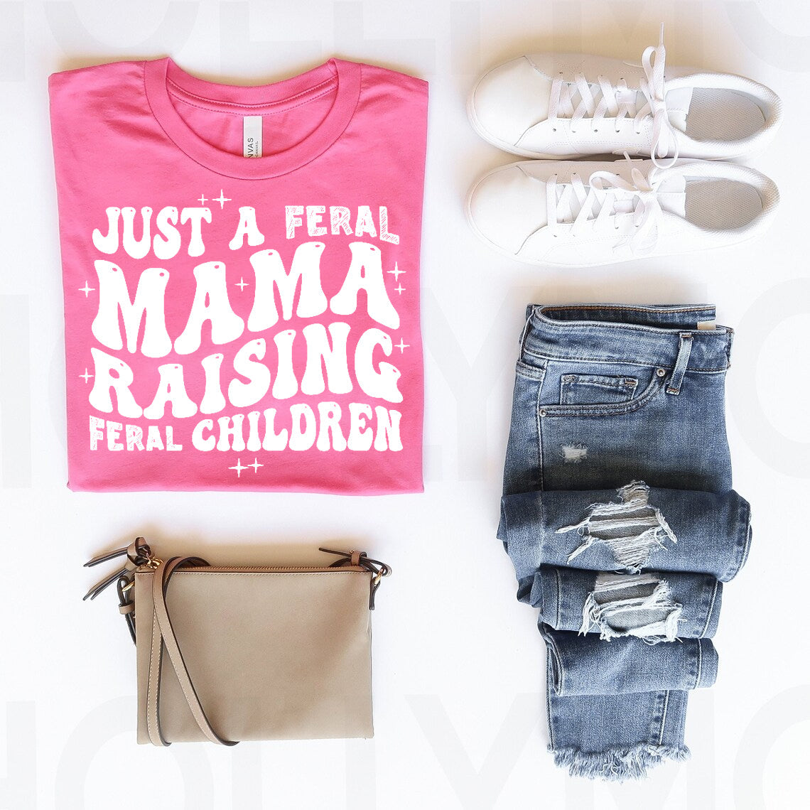 Feral Mama Raising Feral Children Graphic Tee – Mom Shirt