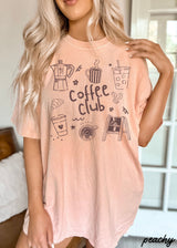 Coffee Club Doodle Tee *16 Colors (S-3X) SC