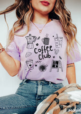 Coffee Club Doodle Tee *16 Colors (S-3X) SC