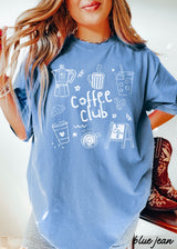 Coffee Club Doodle Tee *16 Colors (S-3X) SC